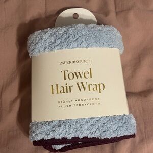 Paper Source Soft Blue and Burgundy Hair Wrap